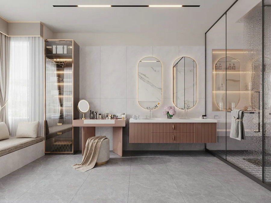 欣邦大理石紋現代瓷磚裝點(diǎn)雅居怡人空間